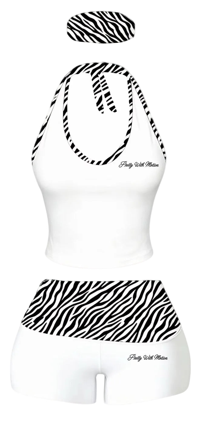 white zebra set